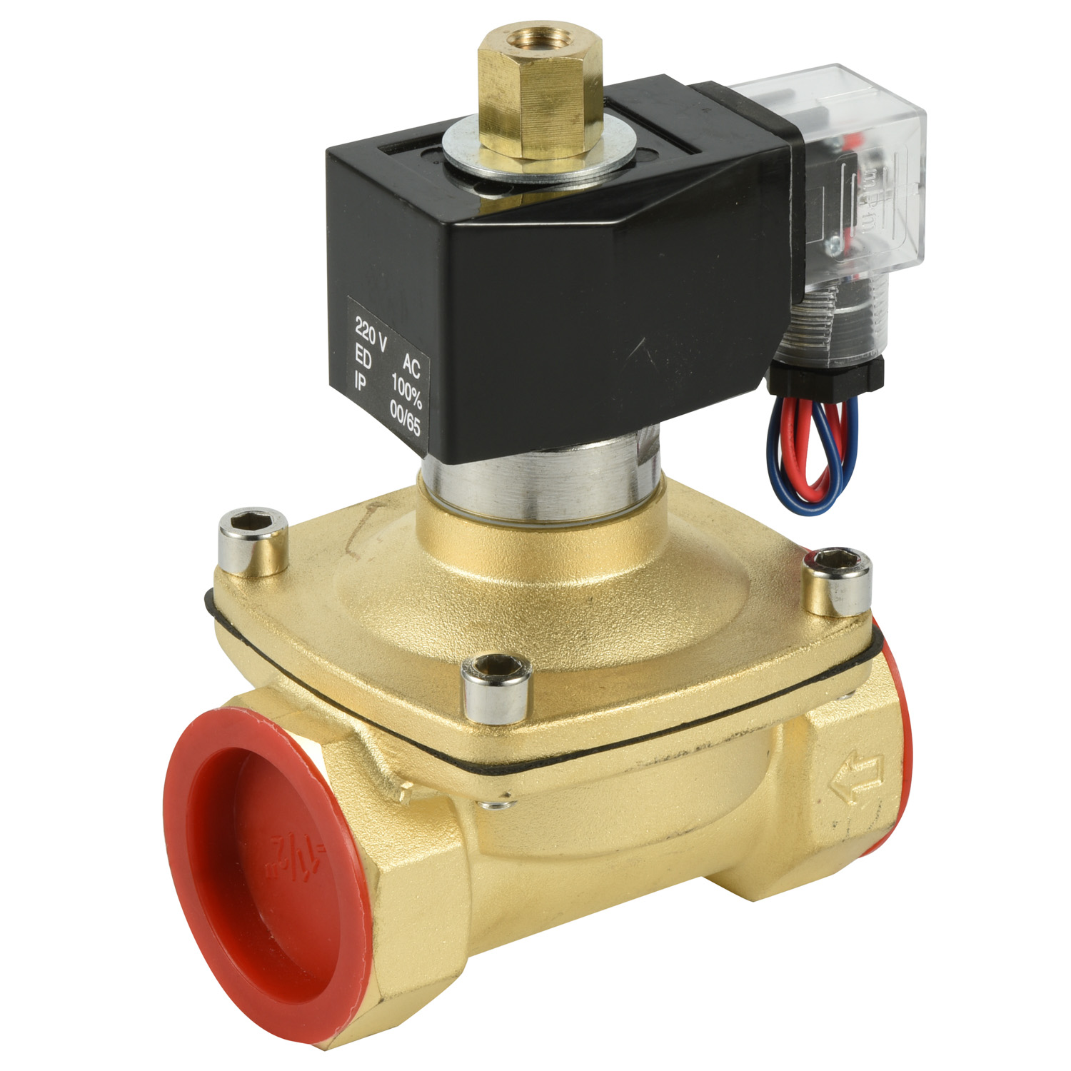 DN40黄铜常开水用电磁阀